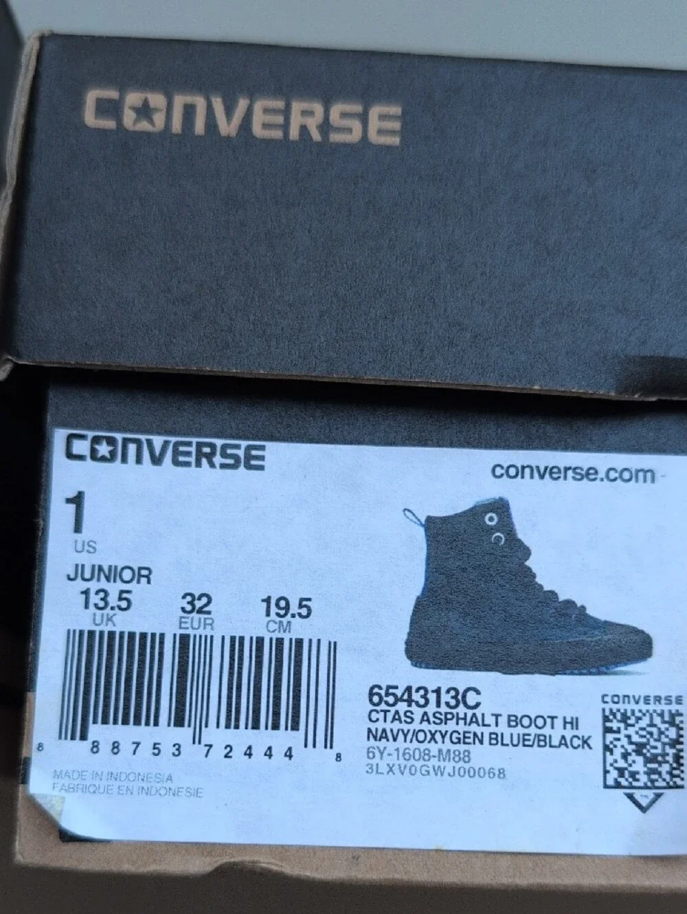 Converse Kids High Top Sneakers in Navy and Black